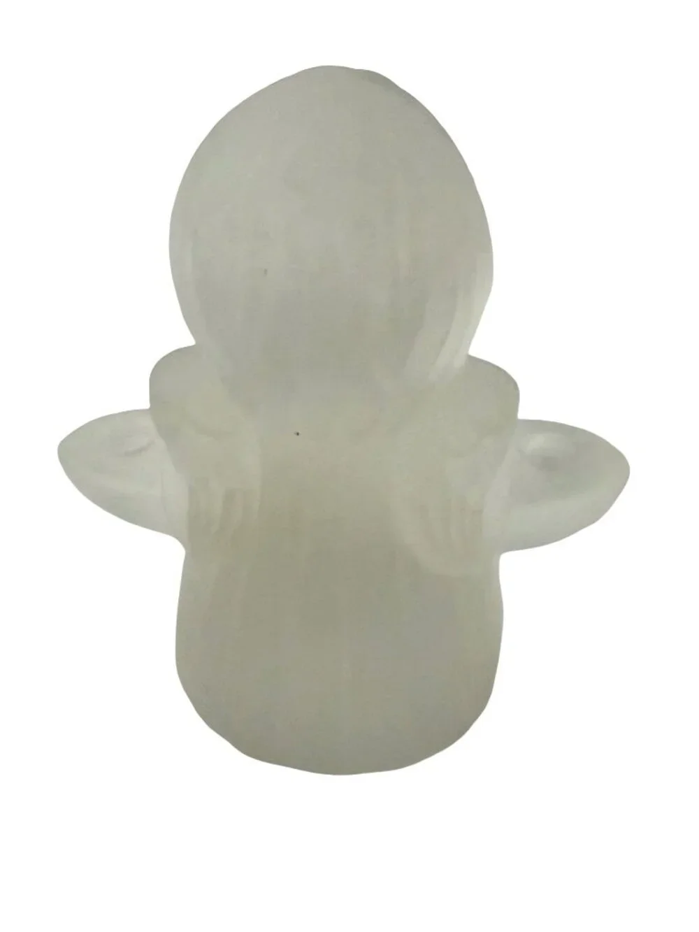 Vintage Goebel West Germany Frosted Glass Angel Double Taper Candle Holder Figur